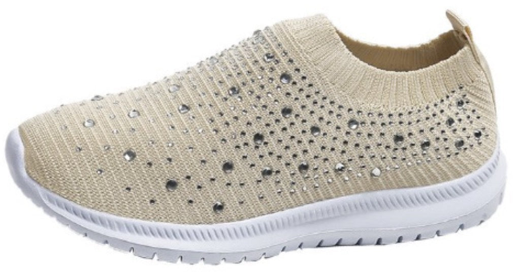 CRYSTAL | RHINESTONE ORTHOPEDIC SLIP-ON SNEAKERS