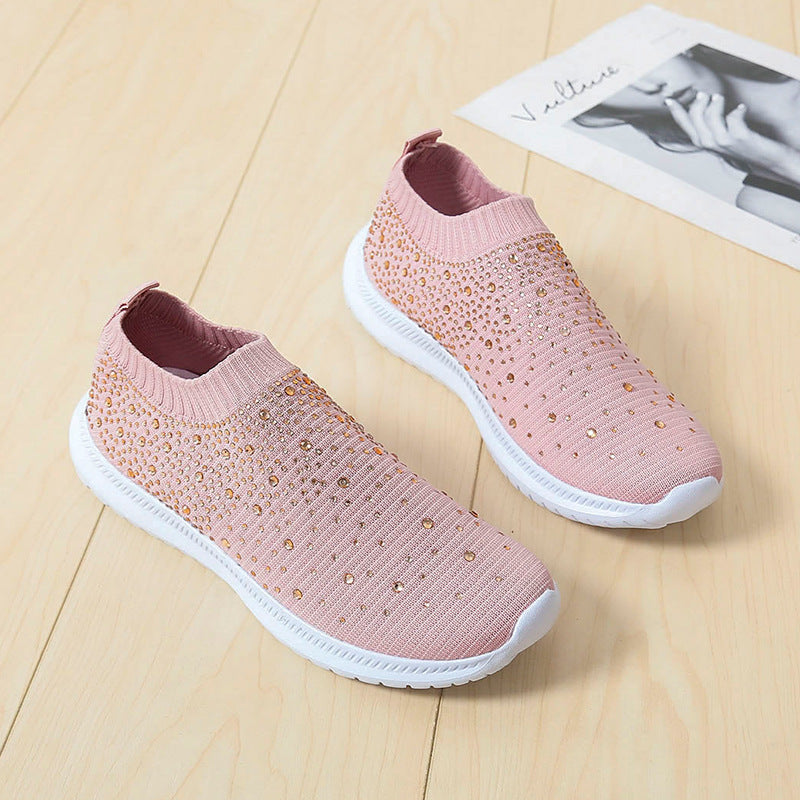 CRYSTAL | RHINESTONE ORTHOPEDIC SLIP-ON SNEAKERS