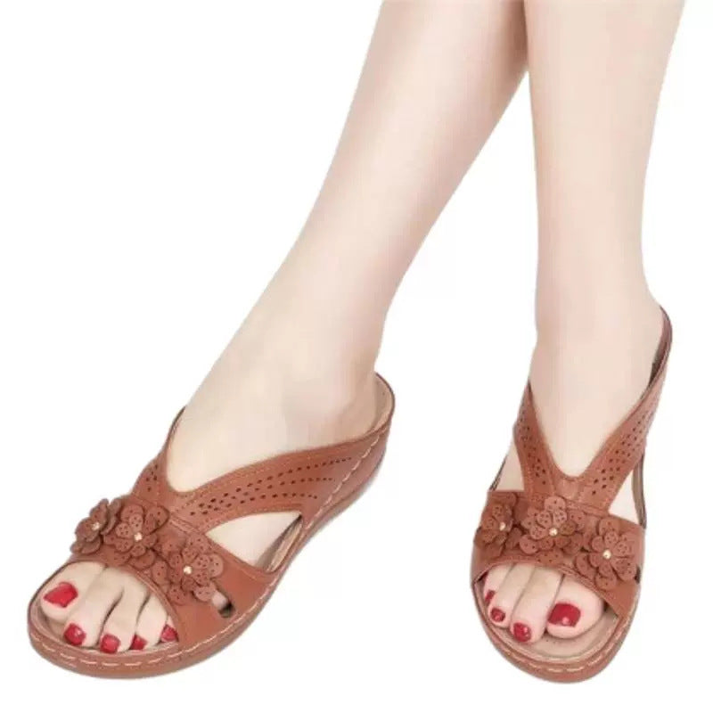 VIRGINIA | FLORAL ORTHOPEDIC WEDGE SANDALS