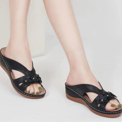 VIRGINIA | FLORAL ORTHOPEDIC WEDGE SANDALS